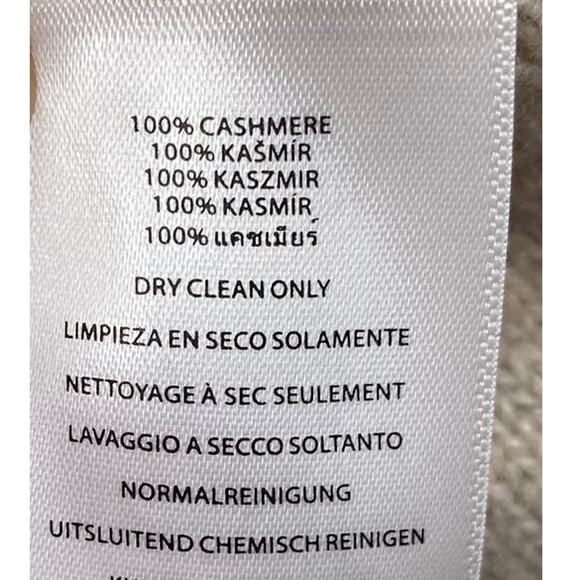 Michael Michael Kors Cashmere Cardigan Zip Front V Neck Pockets Beige Womens XS - Picture 9 of 10